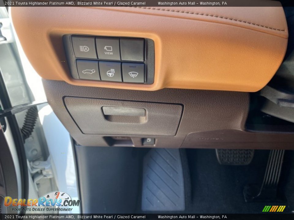2021 Toyota Highlander Platinum AWD Blizzard White Pearl / Glazed Caramel Photo #18