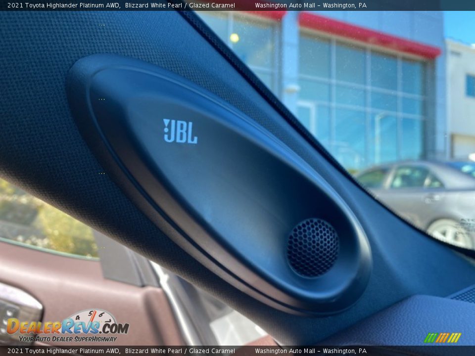 2021 Toyota Highlander Platinum AWD Blizzard White Pearl / Glazed Caramel Photo #20