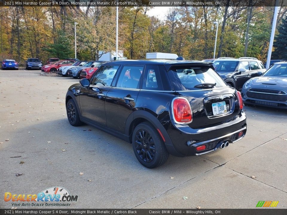 2021 Mini Hardtop Cooper S 4 Door Midnight Black Metallic / Carbon Black Photo #2