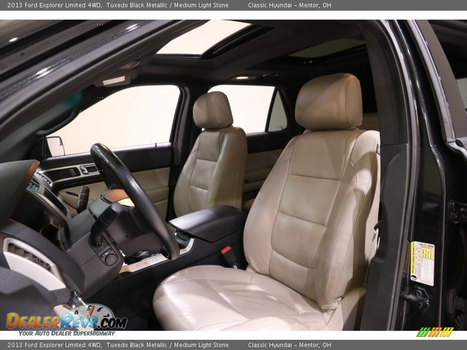 2013 Ford Explorer Limited 4WD Tuxedo Black Metallic / Medium Light Stone Photo #6