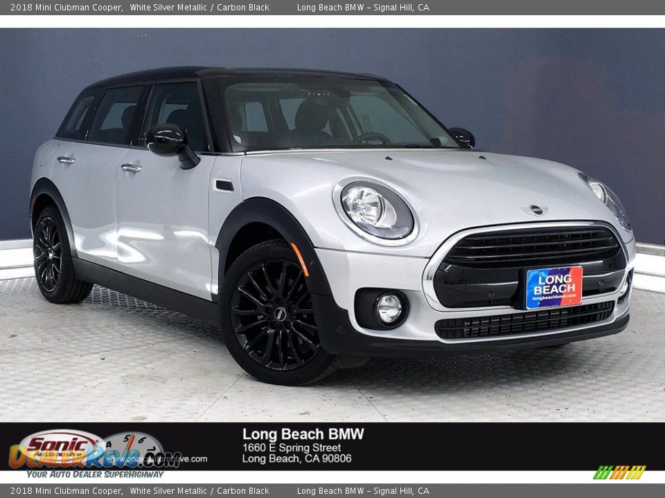 2018 Mini Clubman Cooper White Silver Metallic / Carbon Black Photo #1