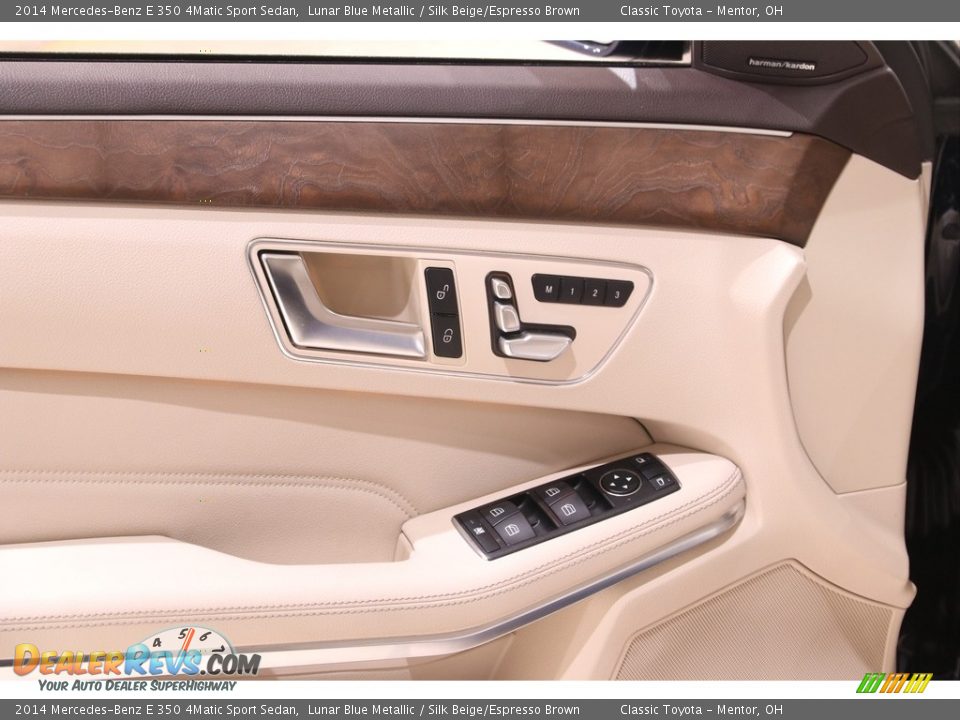 2014 Mercedes-Benz E 350 4Matic Sport Sedan Lunar Blue Metallic / Silk Beige/Espresso Brown Photo #5