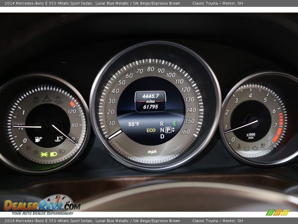 2014 Mercedes-Benz E 350 4Matic Sport Sedan Lunar Blue Metallic / Silk Beige/Espresso Brown Photo #9
