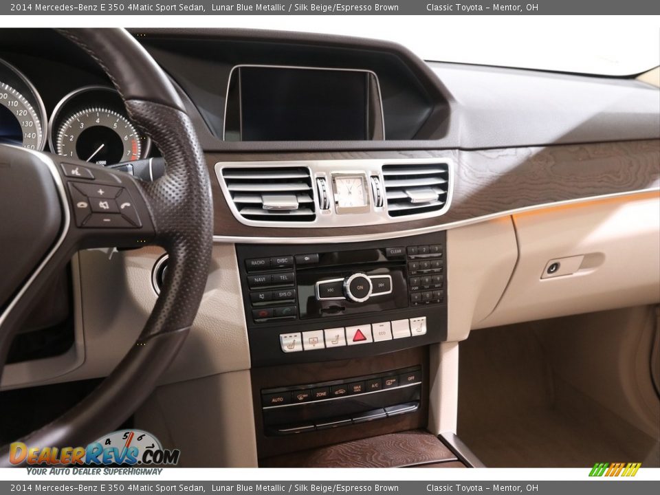2014 Mercedes-Benz E 350 4Matic Sport Sedan Lunar Blue Metallic / Silk Beige/Espresso Brown Photo #10
