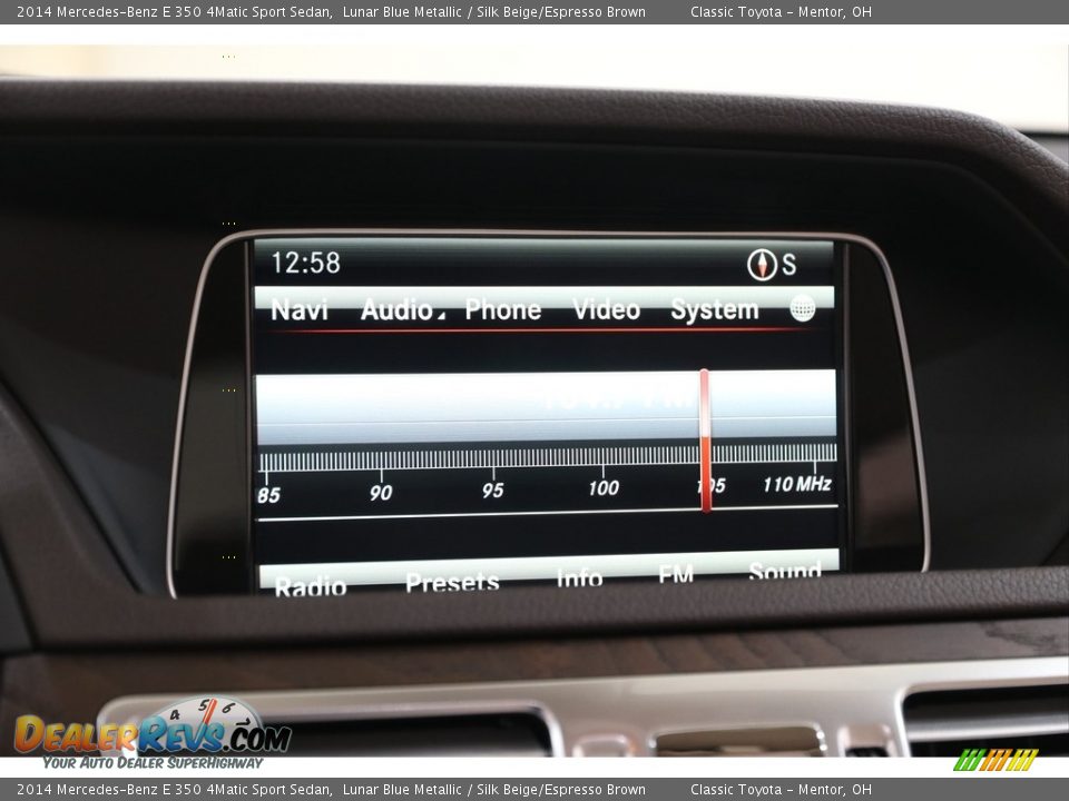 2014 Mercedes-Benz E 350 4Matic Sport Sedan Lunar Blue Metallic / Silk Beige/Espresso Brown Photo #12