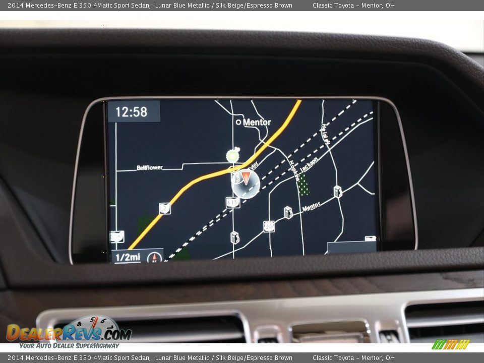 2014 Mercedes-Benz E 350 4Matic Sport Sedan Lunar Blue Metallic / Silk Beige/Espresso Brown Photo #14