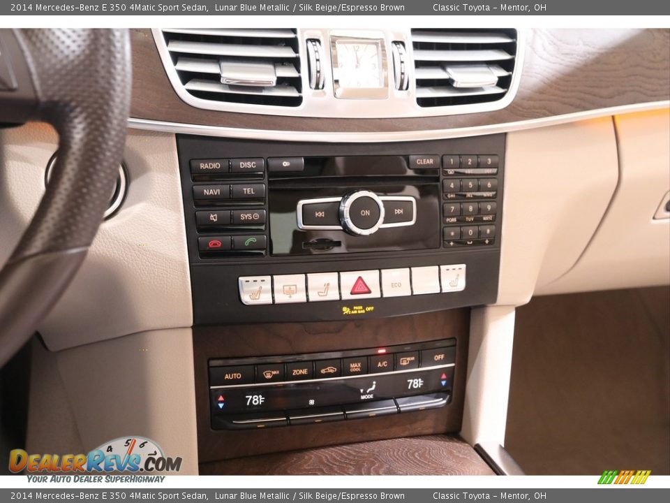 2014 Mercedes-Benz E 350 4Matic Sport Sedan Lunar Blue Metallic / Silk Beige/Espresso Brown Photo #15