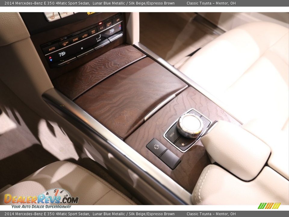 2014 Mercedes-Benz E 350 4Matic Sport Sedan Lunar Blue Metallic / Silk Beige/Espresso Brown Photo #16