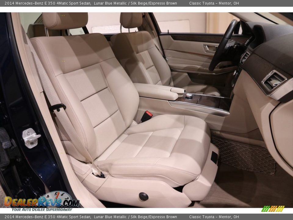 2014 Mercedes-Benz E 350 4Matic Sport Sedan Lunar Blue Metallic / Silk Beige/Espresso Brown Photo #18