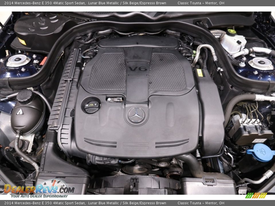 2014 Mercedes-Benz E 350 4Matic Sport Sedan Lunar Blue Metallic / Silk Beige/Espresso Brown Photo #23