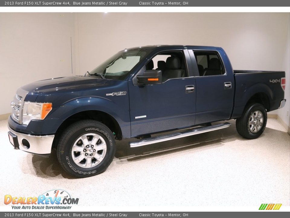 2013 Ford F150 XLT SuperCrew 4x4 Blue Jeans Metallic / Steel Gray Photo #3