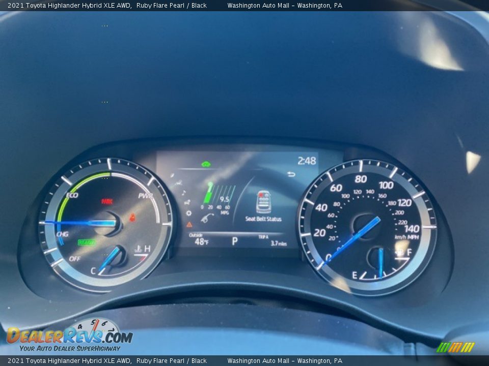 2021 Toyota Highlander Hybrid XLE AWD Gauges Photo #5