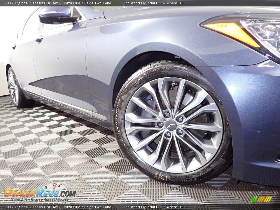2017 Hyundai Genesis G80 AWD Ibiza Blue / Beige Two Tone Photo #3