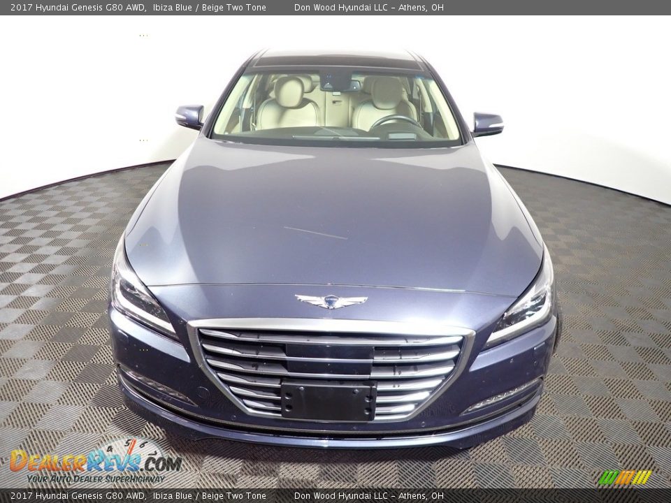 2017 Hyundai Genesis G80 AWD Ibiza Blue / Beige Two Tone Photo #4