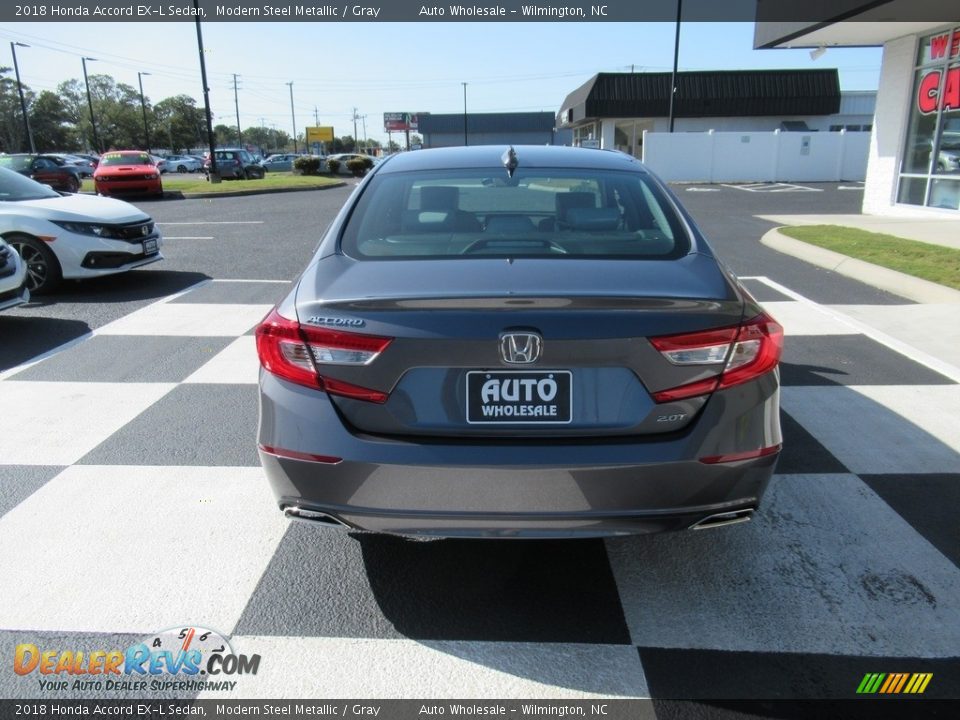 2018 Honda Accord EX-L Sedan Modern Steel Metallic / Gray Photo #4