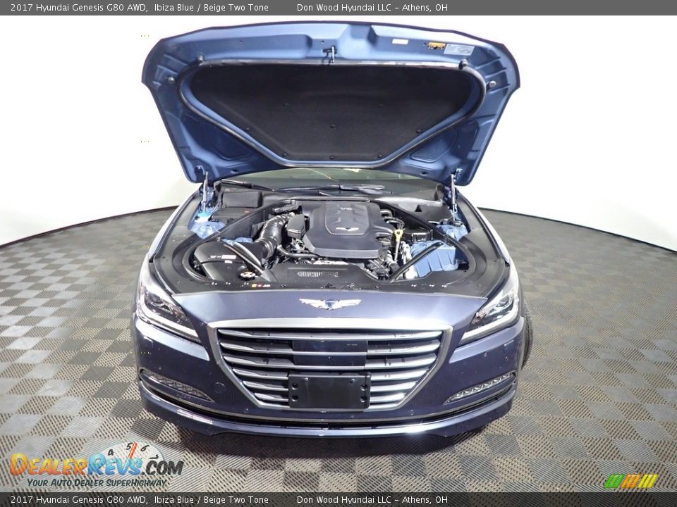 2017 Hyundai Genesis G80 AWD Ibiza Blue / Beige Two Tone Photo #5