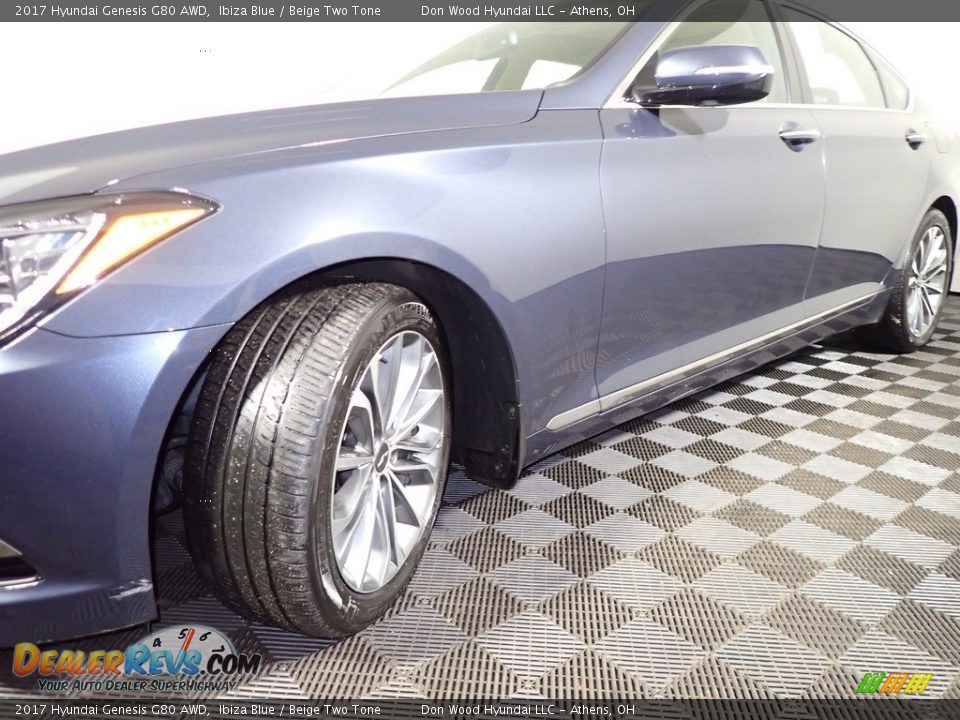 2017 Hyundai Genesis G80 AWD Ibiza Blue / Beige Two Tone Photo #8