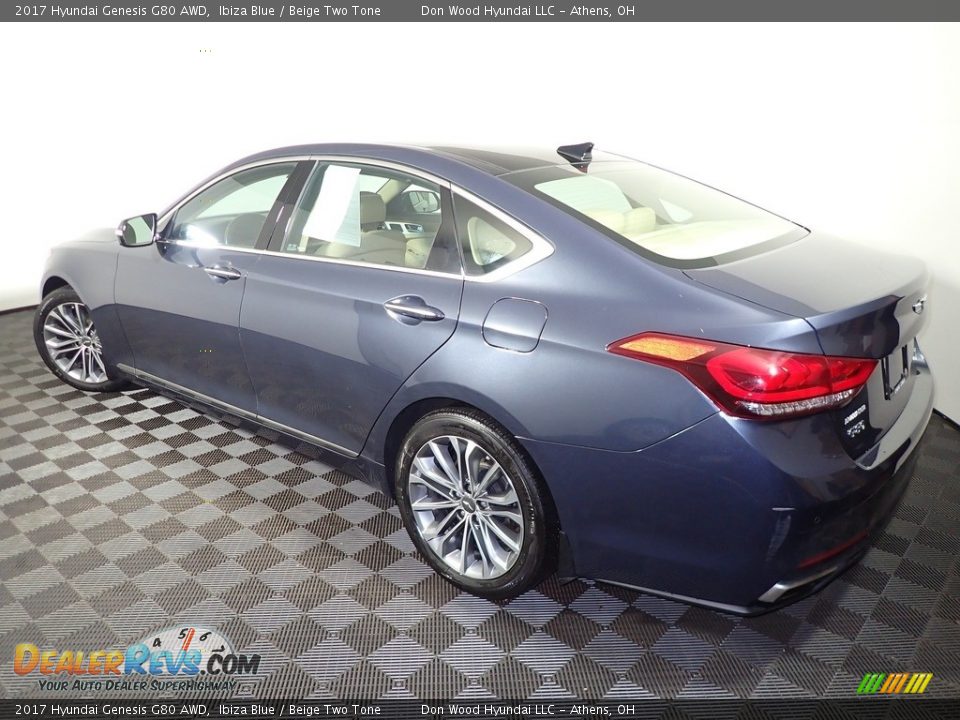 2017 Hyundai Genesis G80 AWD Ibiza Blue / Beige Two Tone Photo #9