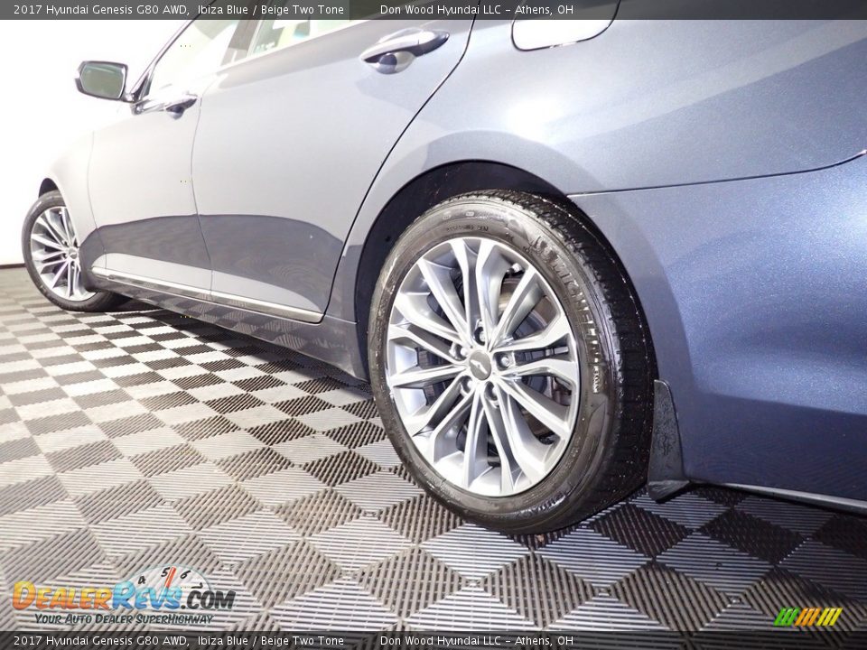 2017 Hyundai Genesis G80 AWD Ibiza Blue / Beige Two Tone Photo #10