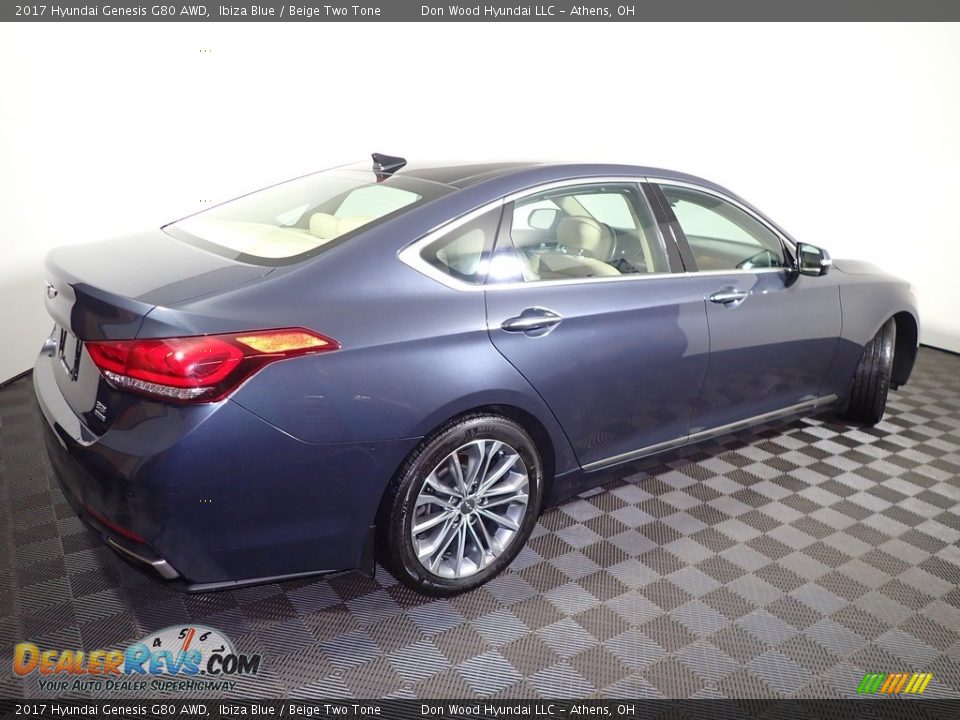 2017 Hyundai Genesis G80 AWD Ibiza Blue / Beige Two Tone Photo #15
