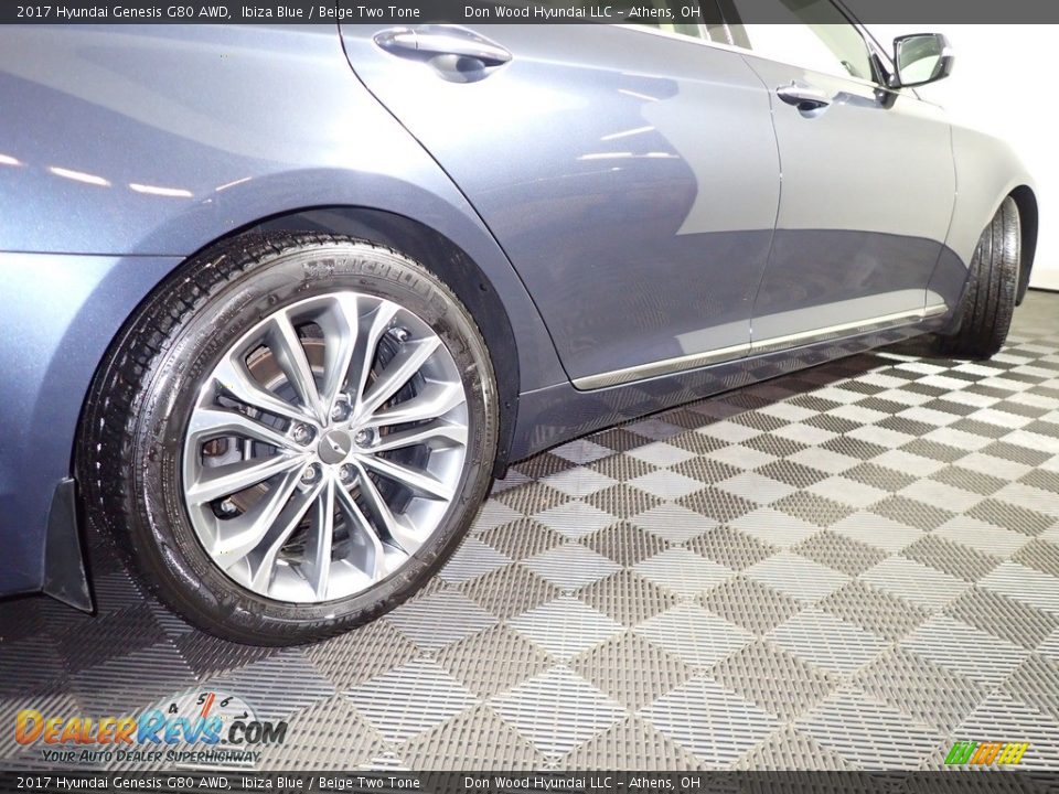 2017 Hyundai Genesis G80 AWD Ibiza Blue / Beige Two Tone Photo #16