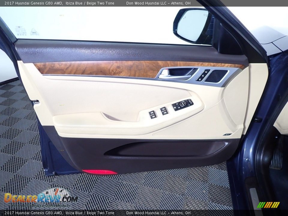 2017 Hyundai Genesis G80 AWD Ibiza Blue / Beige Two Tone Photo #17
