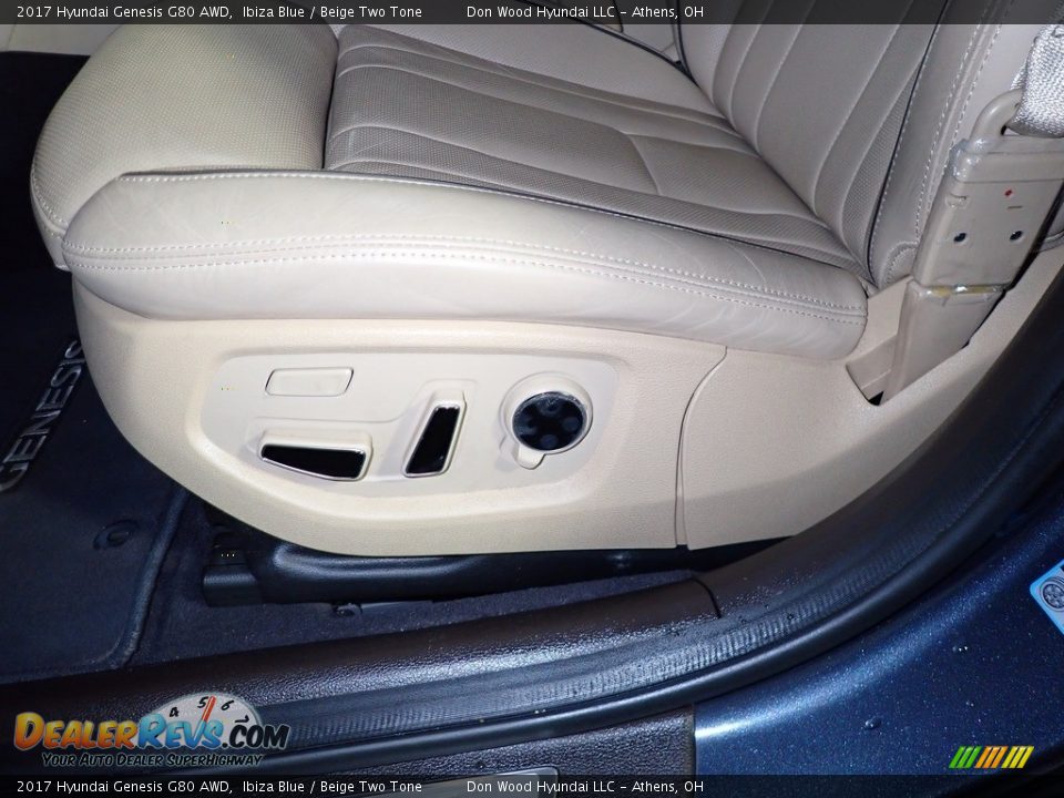 2017 Hyundai Genesis G80 AWD Ibiza Blue / Beige Two Tone Photo #18