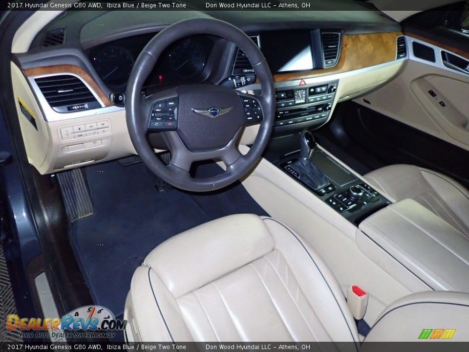 2017 Hyundai Genesis G80 AWD Ibiza Blue / Beige Two Tone Photo #19