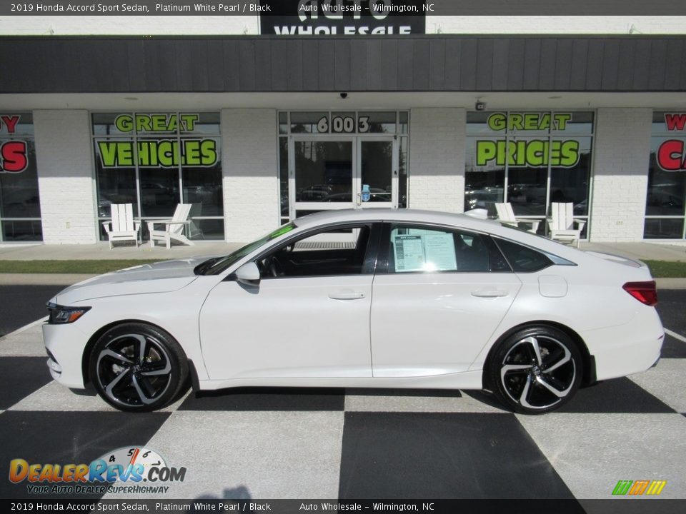2019 Honda Accord Sport Sedan Platinum White Pearl / Black Photo #1