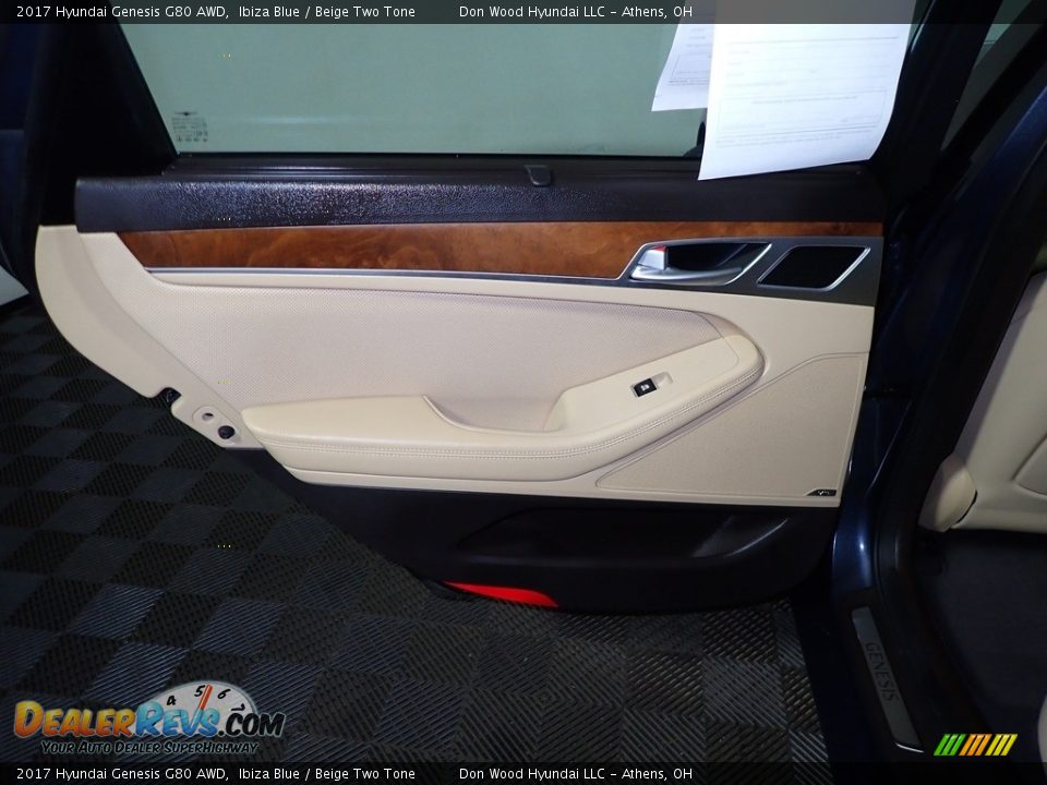 2017 Hyundai Genesis G80 AWD Ibiza Blue / Beige Two Tone Photo #21