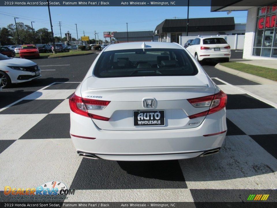 2019 Honda Accord Sport Sedan Platinum White Pearl / Black Photo #4