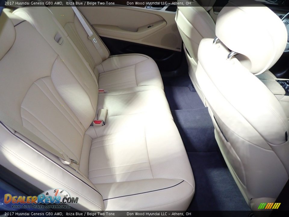 2017 Hyundai Genesis G80 AWD Ibiza Blue / Beige Two Tone Photo #24