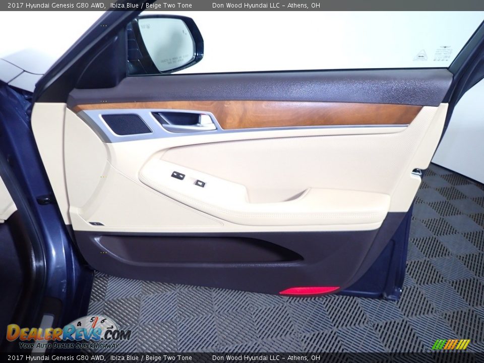 2017 Hyundai Genesis G80 AWD Ibiza Blue / Beige Two Tone Photo #25