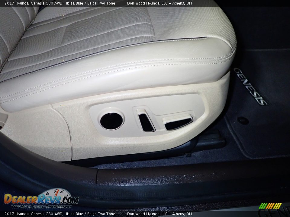 2017 Hyundai Genesis G80 AWD Ibiza Blue / Beige Two Tone Photo #26
