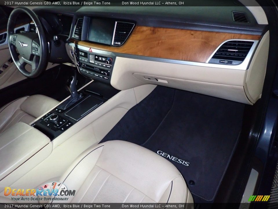2017 Hyundai Genesis G80 AWD Ibiza Blue / Beige Two Tone Photo #27