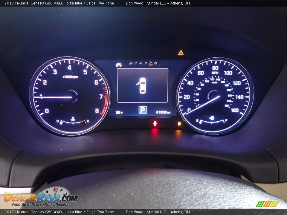 2017 Hyundai Genesis G80 AWD Ibiza Blue / Beige Two Tone Photo #28