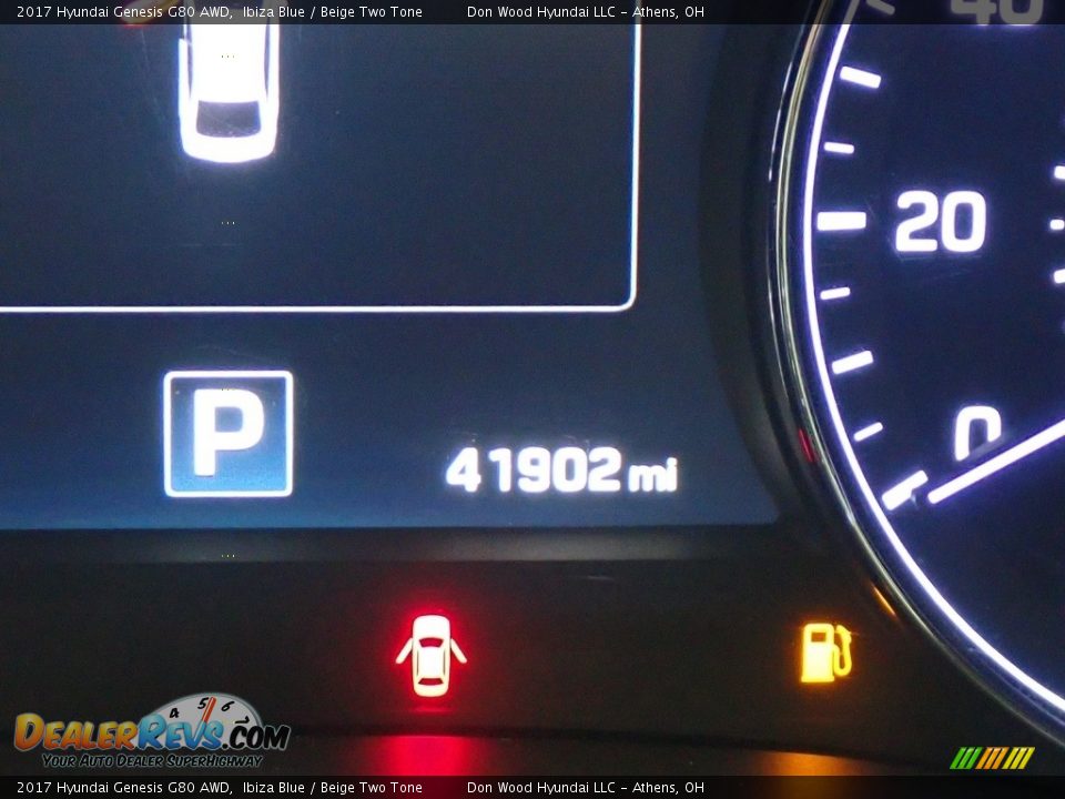 2017 Hyundai Genesis G80 AWD Ibiza Blue / Beige Two Tone Photo #29