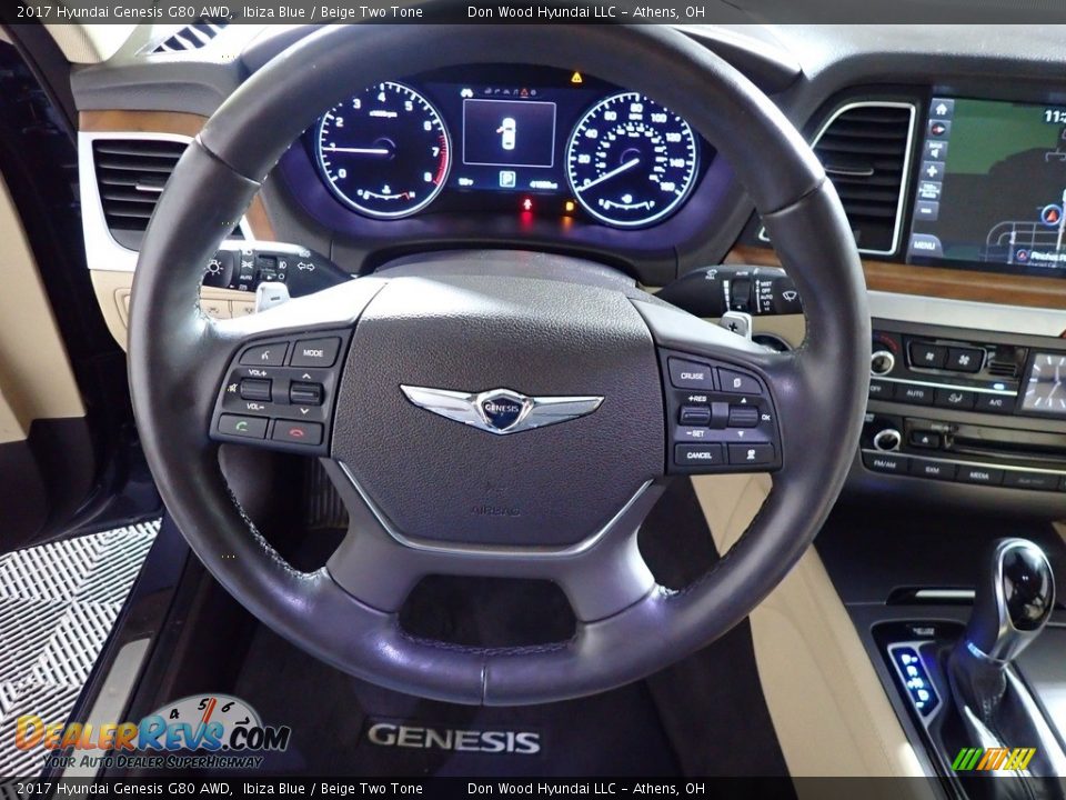 2017 Hyundai Genesis G80 AWD Ibiza Blue / Beige Two Tone Photo #30