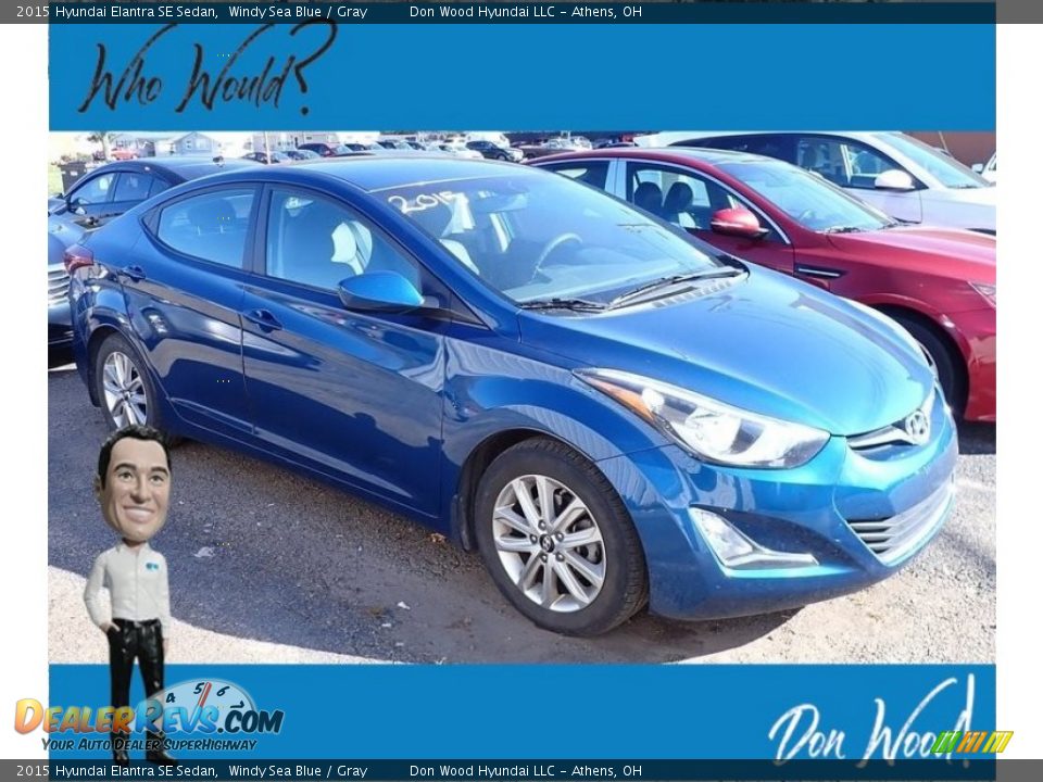 2015 Hyundai Elantra SE Sedan Windy Sea Blue / Gray Photo #1