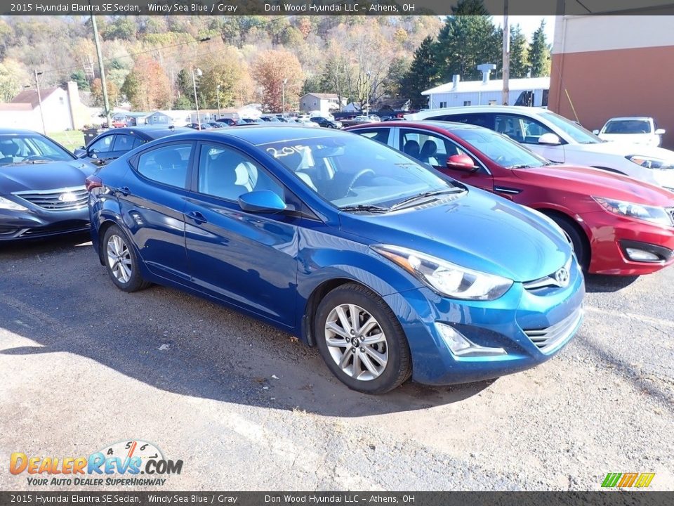 2015 Hyundai Elantra SE Sedan Windy Sea Blue / Gray Photo #2