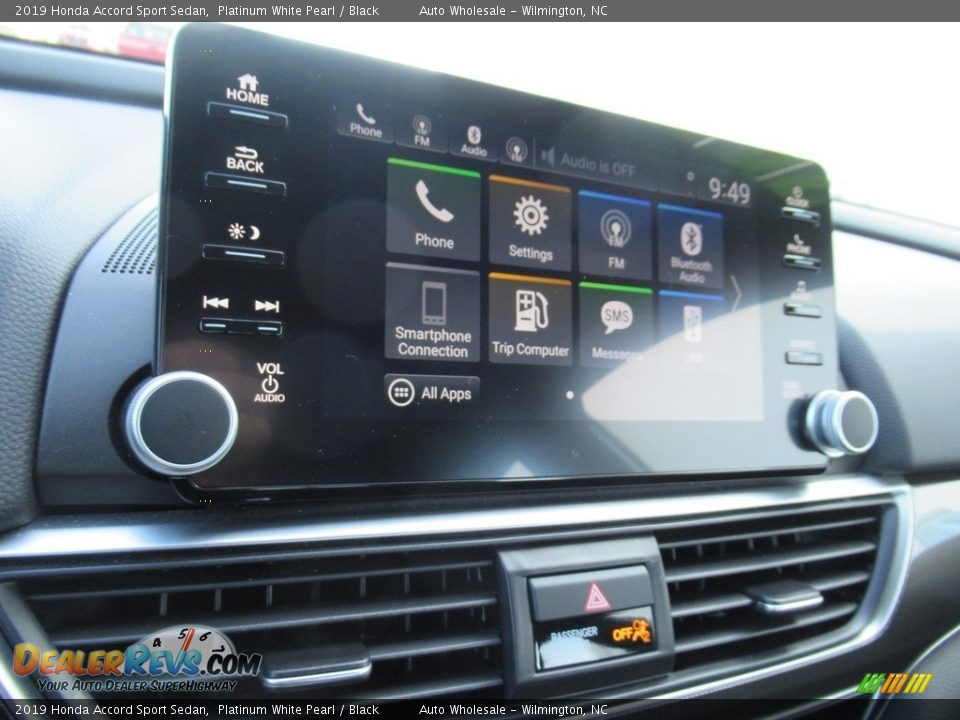 2019 Honda Accord Sport Sedan Platinum White Pearl / Black Photo #17