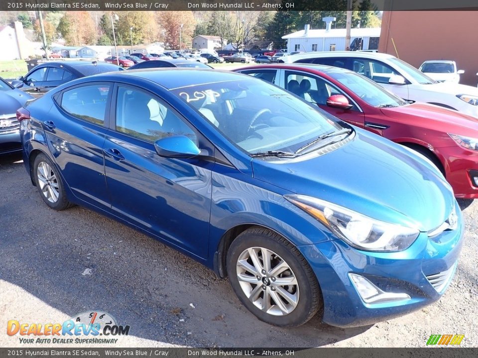 2015 Hyundai Elantra SE Sedan Windy Sea Blue / Gray Photo #3