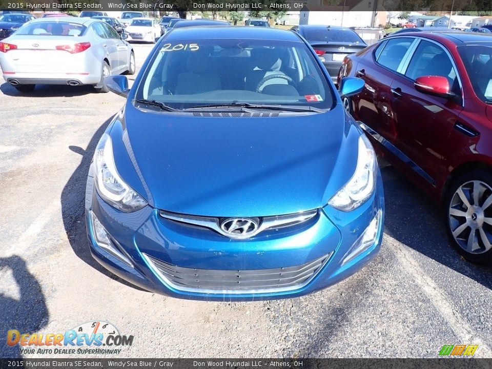 2015 Hyundai Elantra SE Sedan Windy Sea Blue / Gray Photo #5