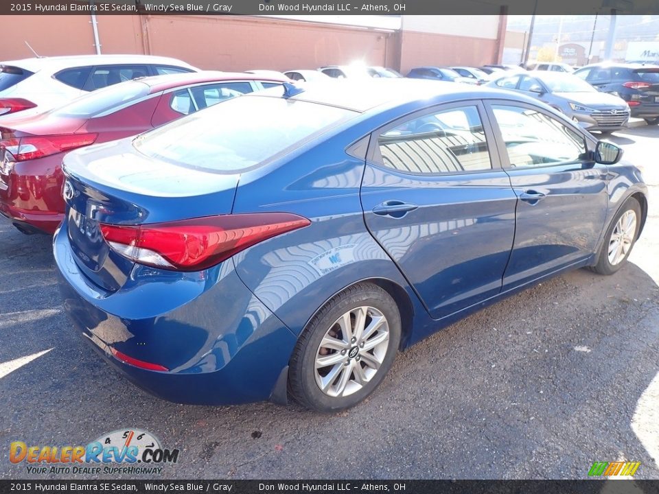 2015 Hyundai Elantra SE Sedan Windy Sea Blue / Gray Photo #11