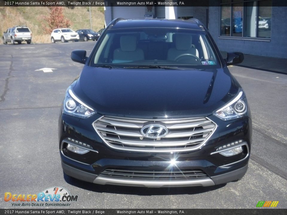 2017 Hyundai Santa Fe Sport AWD Twilight Black / Beige Photo #4