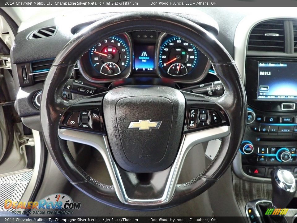 2014 Chevrolet Malibu LT Champagne Silver Metallic / Jet Black/Titanium Photo #30