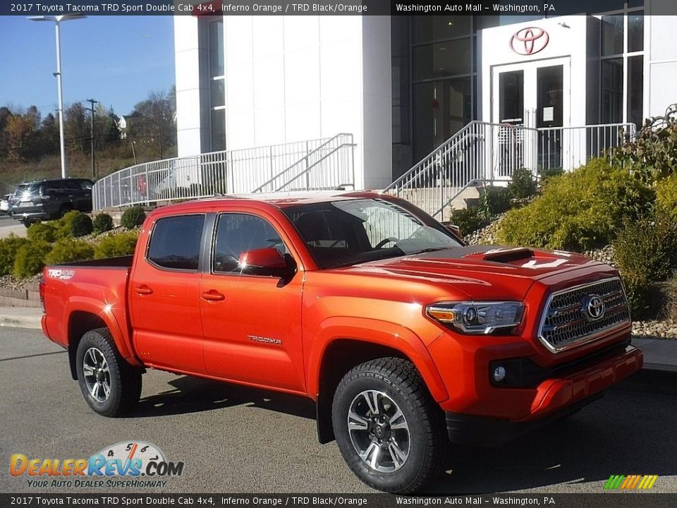 2017 Toyota Tacoma TRD Sport Double Cab 4x4 Inferno Orange / TRD Black/Orange Photo #1