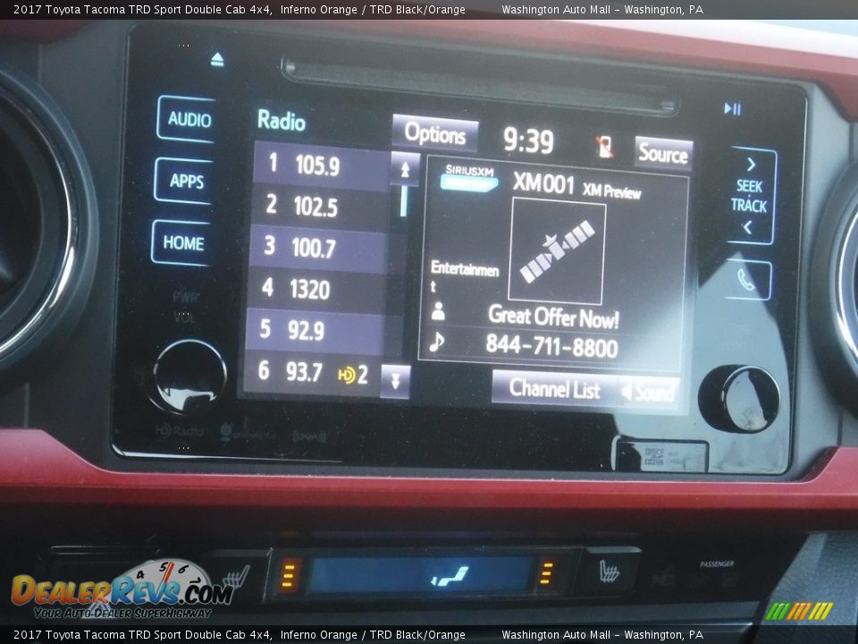 2017 Toyota Tacoma TRD Sport Double Cab 4x4 Inferno Orange / TRD Black/Orange Photo #6