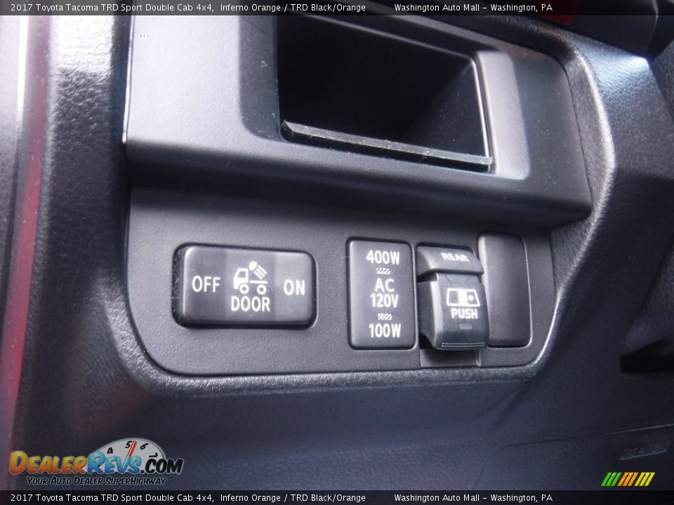 2017 Toyota Tacoma TRD Sport Double Cab 4x4 Inferno Orange / TRD Black/Orange Photo #7