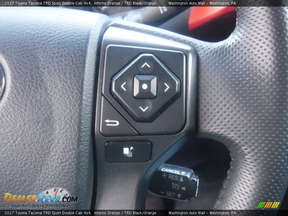 2017 Toyota Tacoma TRD Sport Double Cab 4x4 Inferno Orange / TRD Black/Orange Photo #8